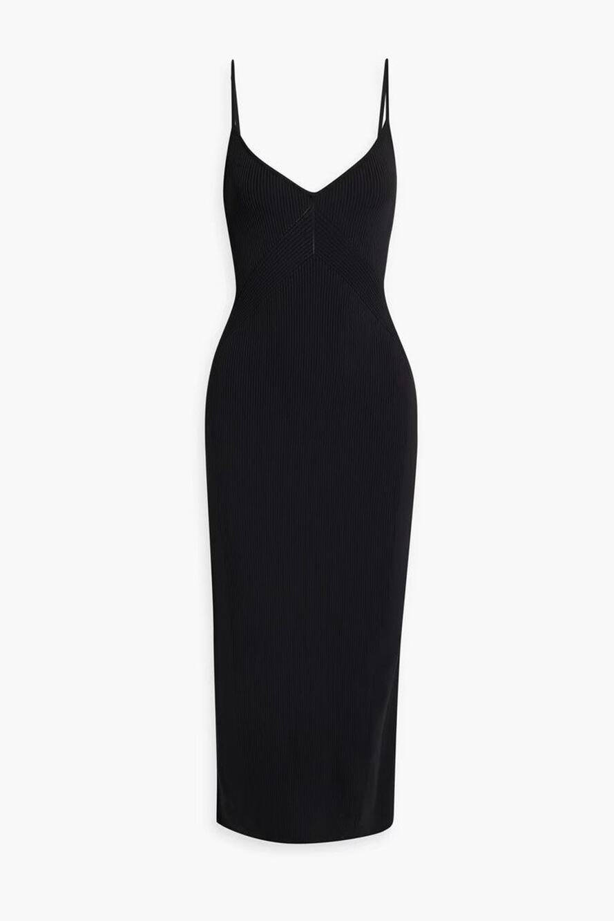 Rag & Bone Asher Backless Rib Knit Midi Dress - S